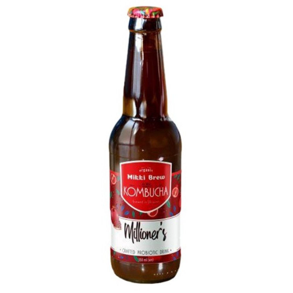 Напій б/а с/газ.Mikki Brew Kombucha Millioner’s 0.35л скло